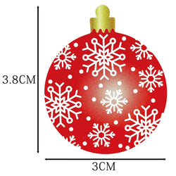 100-500Pcs Merry Christmas Sticker Christmas Party Holiday Decoration Gift Sealing Glue Baking Packaging Sticker Label 1inch (Online Order Only)