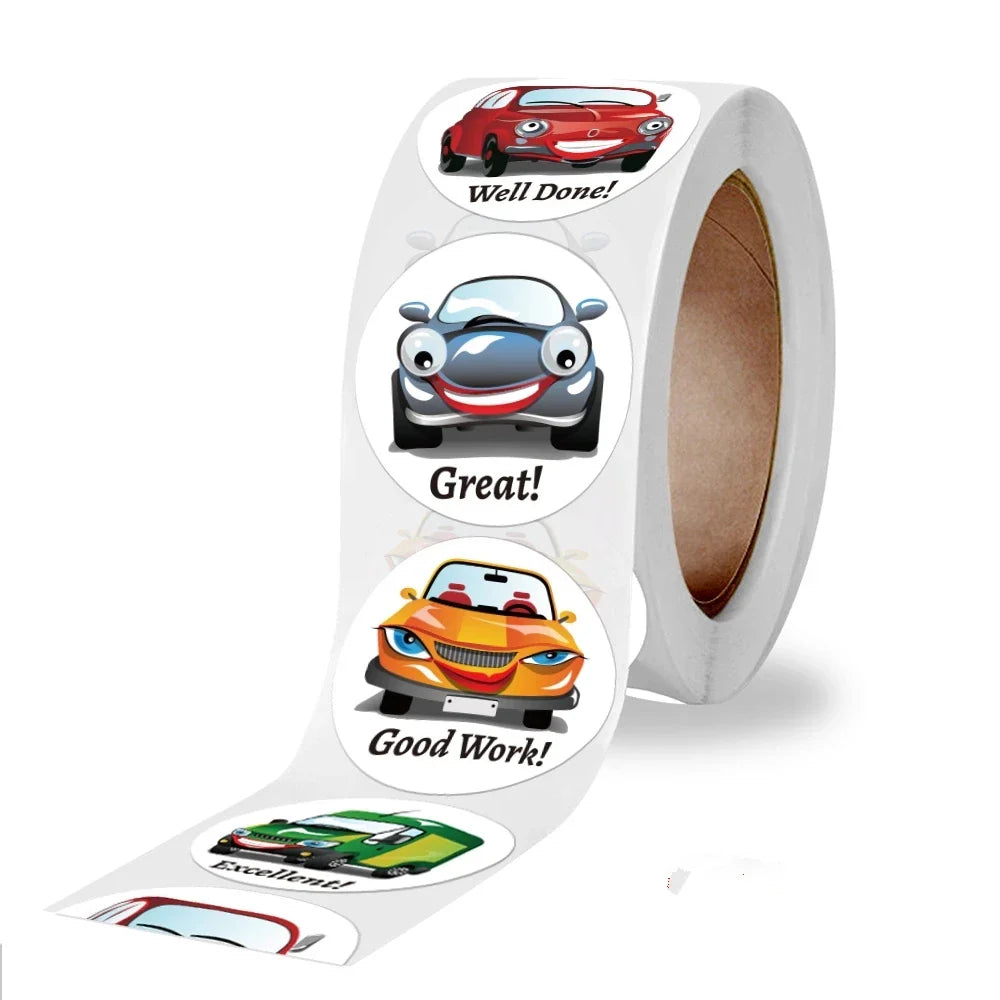 Stickers 500 Pcs/roll New Teacher Reward Children Reward Sticker Car Holiday Decoration Gift Sticker Label (ONLINE ORDER ONLY)
