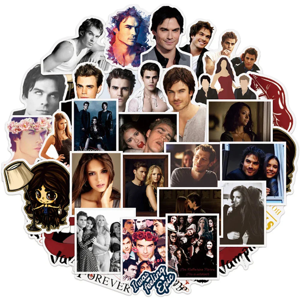 Vampire Diaries Stickers Pack for Laptop, Skateboard, Guitar, Luggage, Motorcycle, Kid's Decals (ONLINE ORDER ONLY)