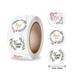 500 Pcs Thank You Stickers Rolls With Flower Sticker Seal For School Classroom Teacher Rewards Children With Gift Stickers (ONLINE ORDER ONLY)