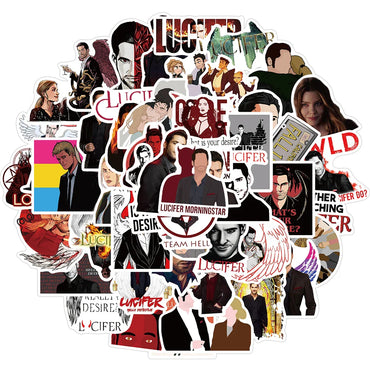 10/30/50PCS TV Show Lucifer Stickers Laptop Guitar Luggage Skateboard Bike Car Waterproof Graffiti Cool Sticker Decal Kid Toy (ONLINE ORDER ONLY)