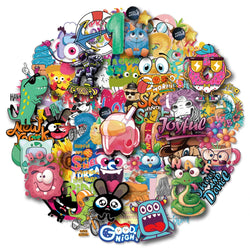 Kawaii Transparent Cartoon Stickers for Guitar, Helmet, Luggage, DIY Decals (10/30/50PCS) (ONLINE ORDER ONLY)