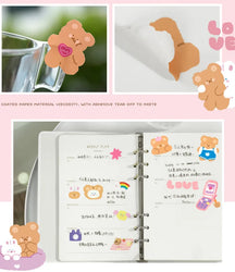 Kawaii Soft Bear Rabbit Decorative Stickers Adhesive Stickers DIY Diary Stationery Stickers Children Gift School Office Supplies (ONLINE ORDER ONLY)