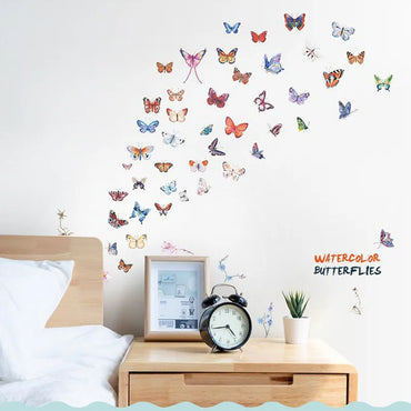 Watercolor Butterfly Wall Stickers Home Decor (Online Order Only)