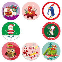 100-500Pcs Merry Christmas Santa Claus Sticker 1inch Decor DIY Wrapping Gift Decoration Xmas Kids Thank You Seal Label (ONLINE ORDER ONLY)