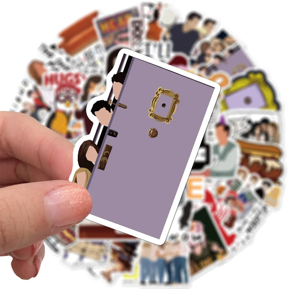 10/50/100pcs Friends TV Show Letter Anime Vintage Paster Gift Toy Funny Decal Scrapbooking DIY Phone Laptop Stickers Gifts (ONLINE ORDER ONLY)
