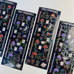Ins Retro Rose Laser Sticker Scrapbooking Decorative Sticker DIY Diary Album Stick Label Korean Kawaii Stationery (ONLINE ORDER ONLY)
