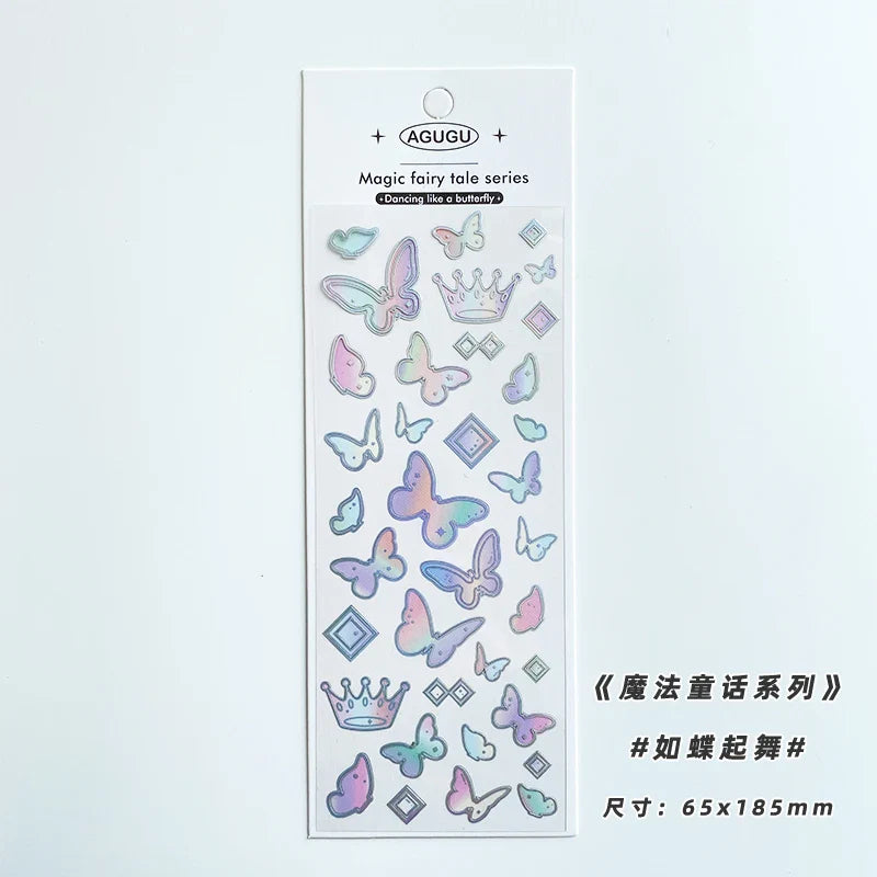 Cute Bubble Whale Bronzing Silver Sticker Aesthetics Decorative Scrapbooking Stickers School Supplies Diary Material Stickers (Online Order Only)