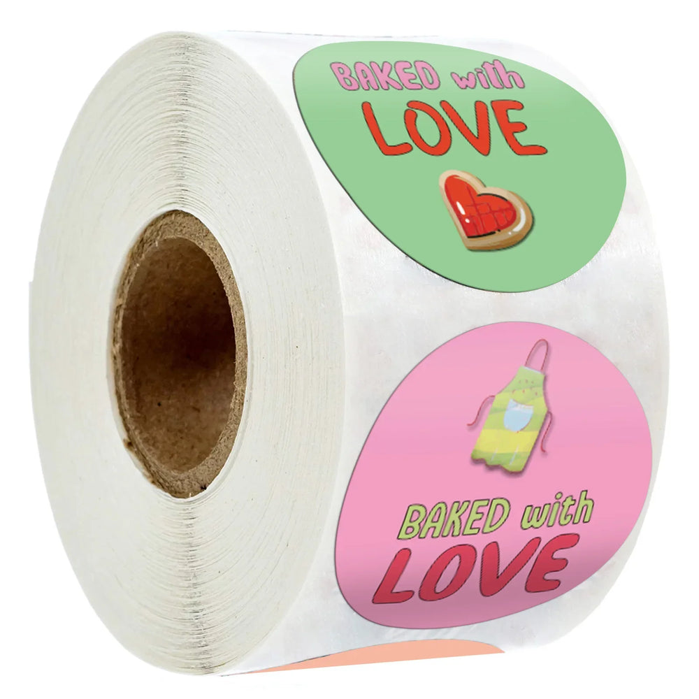 100-500PCS Sweet Dessert Cat Washing Thank You So Much for Your Order Stickers Baked You Have Got Great Taste Labels for Sealing (ONLINE ORDER ONLY)