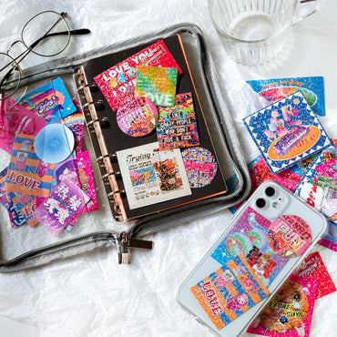 45Pcs/lot Neon Light Garden Series Laser Stickers Girl Scrapbooking Stick Label Diary Album Sticker Personalized Stationery Gift (Online Order Only)