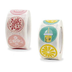 Yellow Lemon Sticker 500 Pcs/roll For Kids Reward Sticker Fruit LabelsThank You Sticker Kids Toys (ONLINE ORDER ONLY)