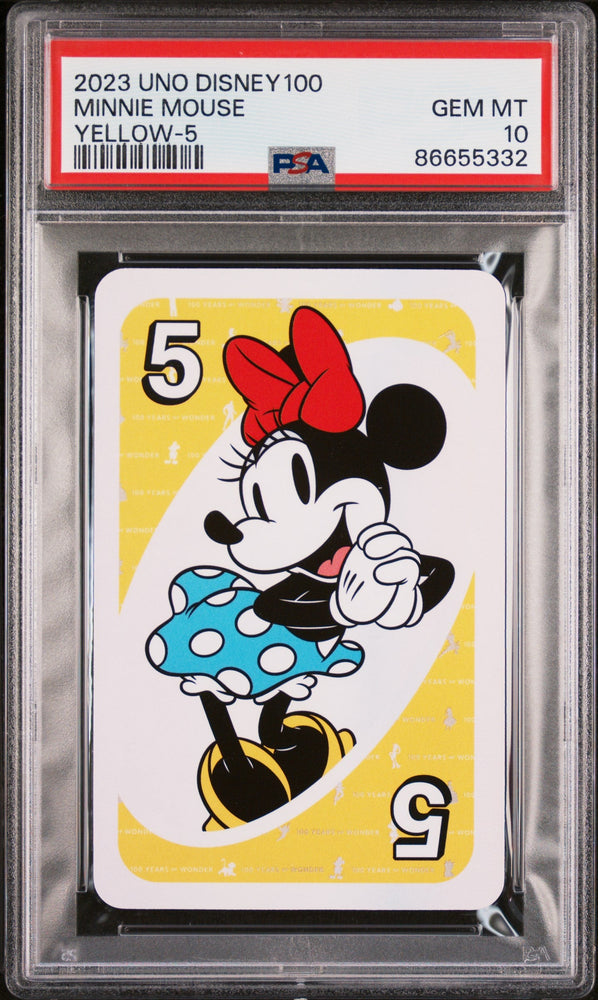 2023 UNO DISNEY 100 MINNIE MOUSE YELLOW 5 PSA 10 (Online Order Only)