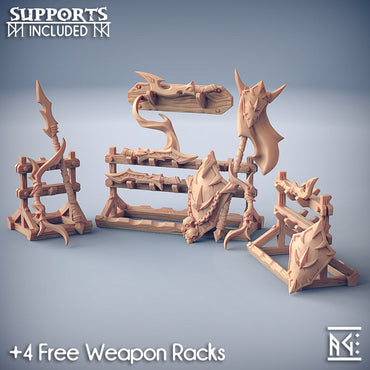 3D Printed Artisan Guild High Gryphkin Weapons Rack Eye Cult Gryphkin 28mm 32mm (Online Only)