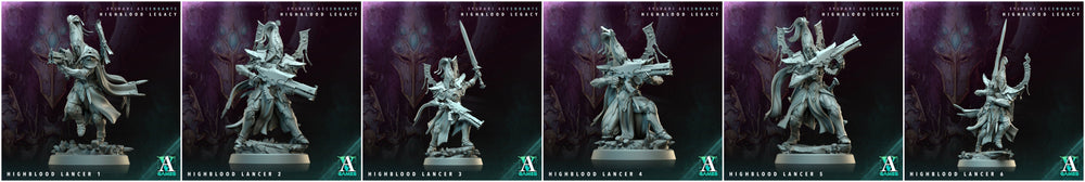 3D Printed Archvillain Games Highblood Lancer Sylvari Ascendants Highblood Legacy Archvillain Society Vol XXXV 28 32mm D&D (Online Only)