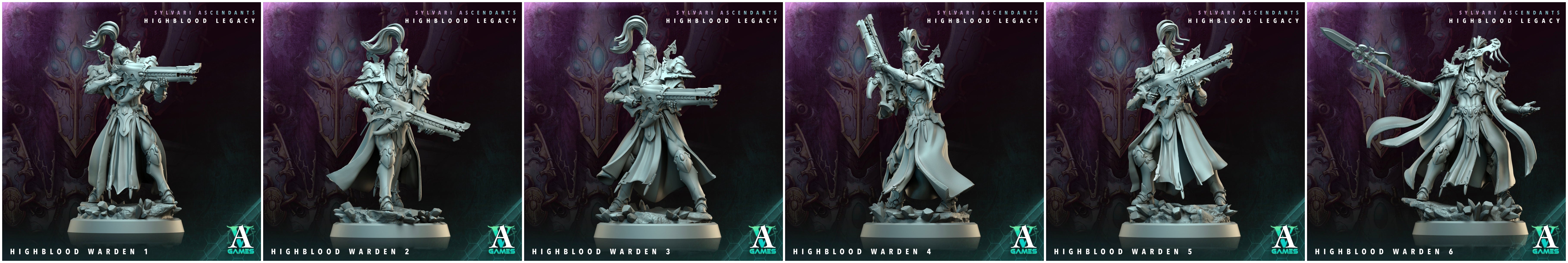 3D Printed Archvillain Games Highblood Warden Sylvari Ascendants Highblood Legacy Archvillain Society Vol XXXV 28 32mm D&D (Online Only)