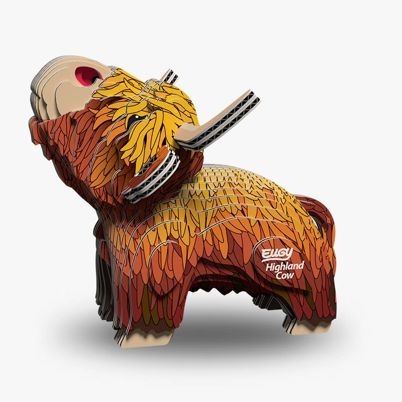 Highland Cow 3D Cardboard Model Kit Eugy (ONLINE ORDER ONLY)