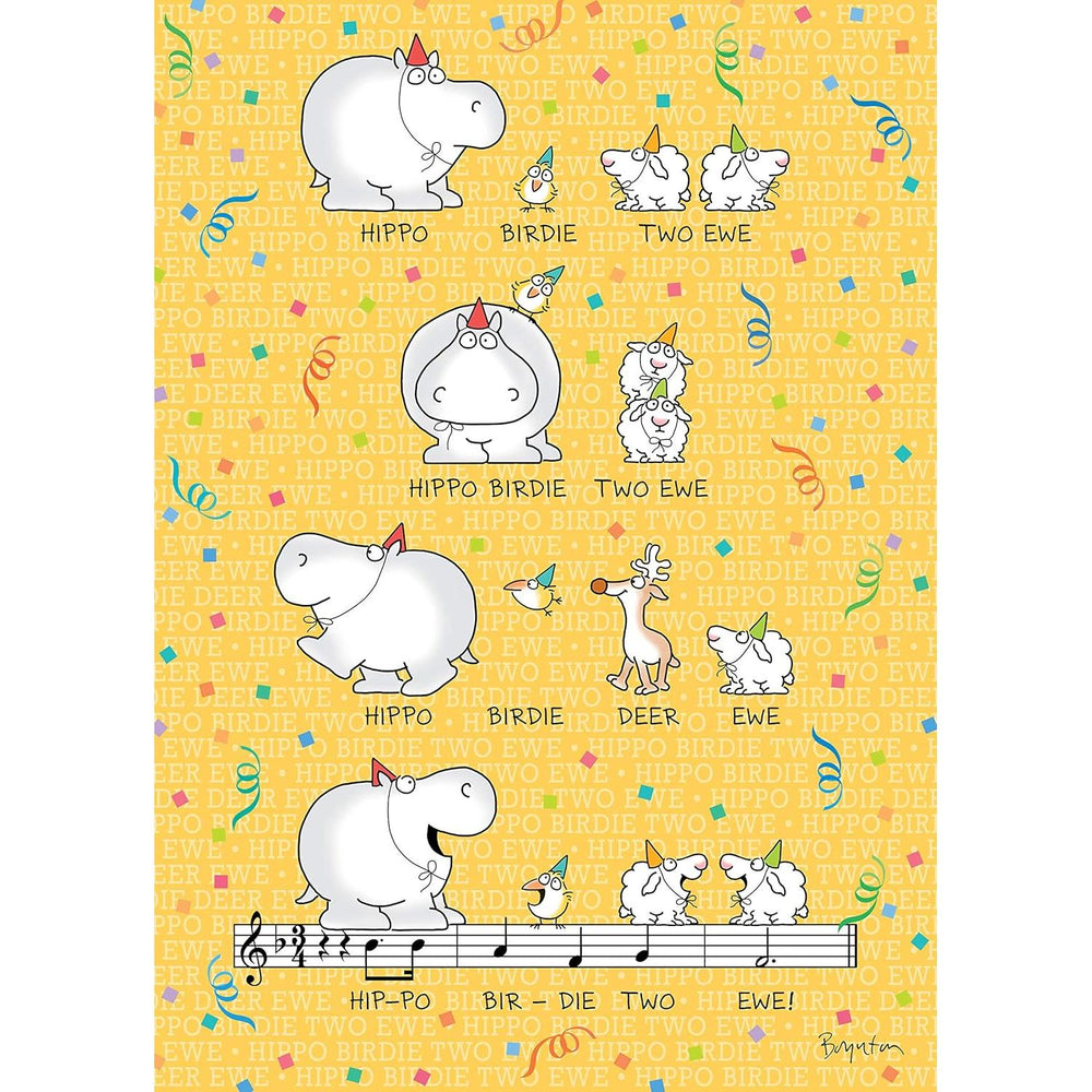 Hippo Birdie Two Ewe 300 Piece Happy Birthday Jigsaw Puzzle Workman (ONLINE ORDER ONLY)