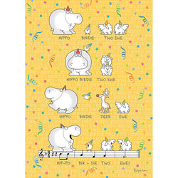 Hippo Birdie Two Ewe 300 Piece Happy Birthday Jigsaw Puzzle Workman (ONLINE ORDER ONLY)