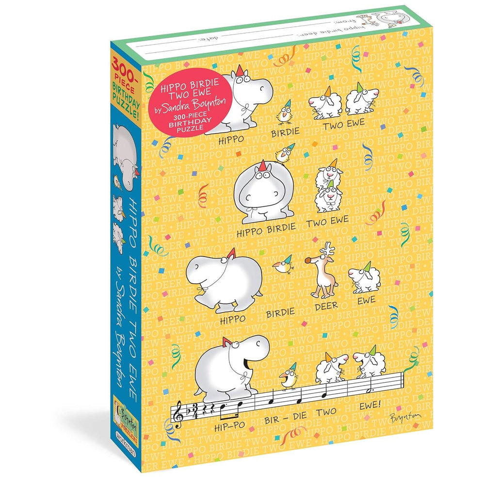 Hippo Birdie Two Ewe 300 Piece Happy Birthday Jigsaw Puzzle Workman (ONLINE ORDER ONLY)