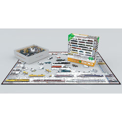 History of Trains 500 Piece Jigsaw Puzzle Eurographics (ONLINE ORDER ONLY)