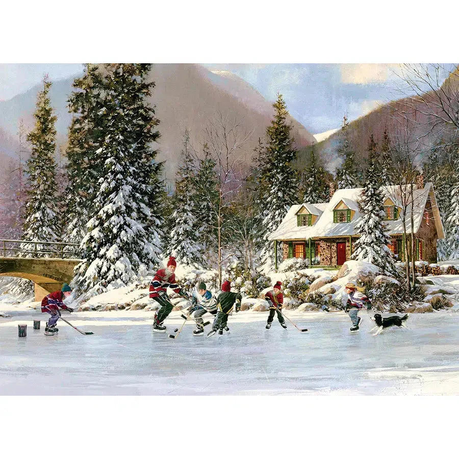Hockey Pond 35 Piece Tray Jigsaw Puzzle Cobble Hill (ONLINE ORDER ONLY)