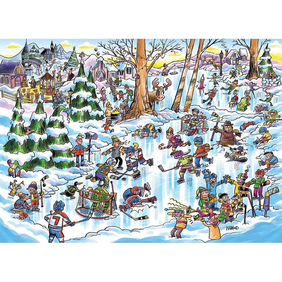 Hockey Town Doodle 1000 Piece Jigsaw Puzzle Cobble Hill (ONLINE ORDER ONLY)