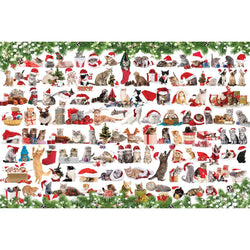 Holiday Cats 1000 Piece Jigsaw Puzzle in Tin Eurographics (ONLINE ORDER ONLY)