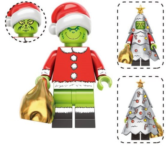 Grinch Minifigure - Unique Holiday Character for Collectors and Fans (Online Only)