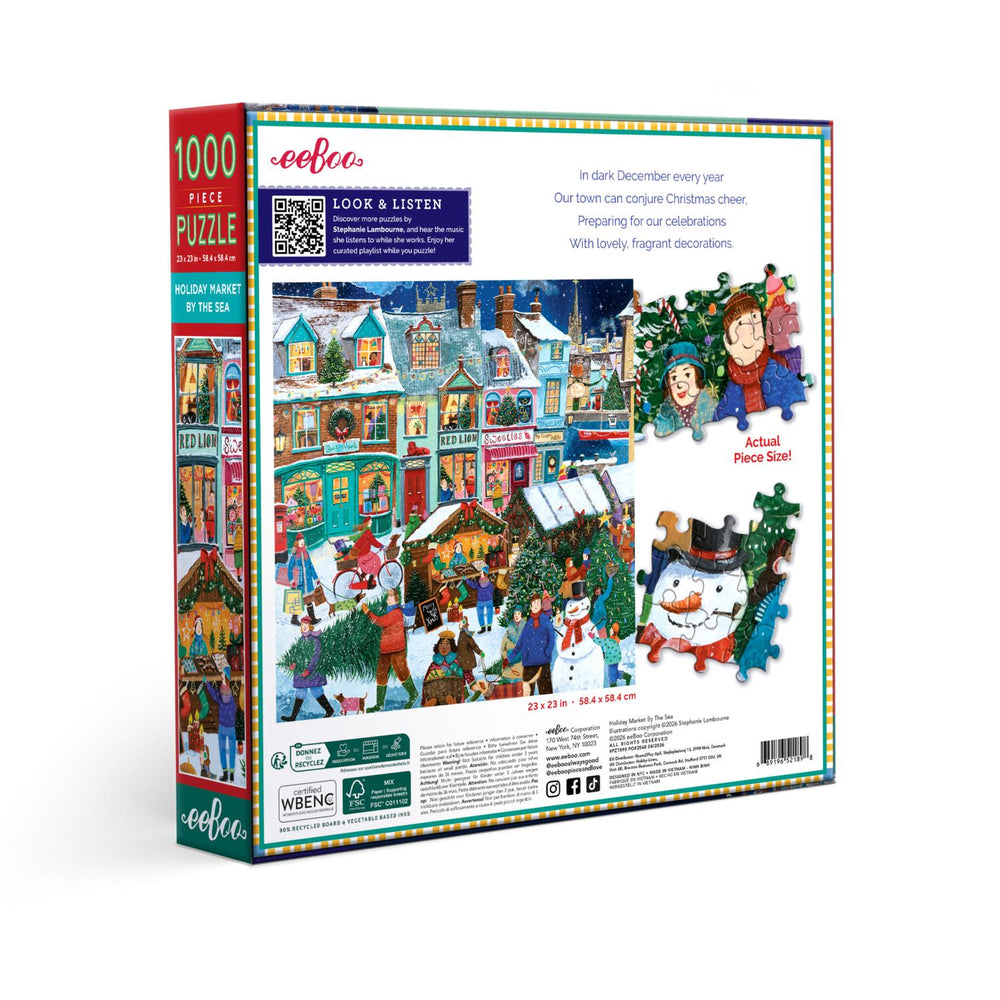 Holiday Market by the Sea 1000 Piece Jigsaw Puzzle eeBoo (ONLINE ORDER ONLY)
