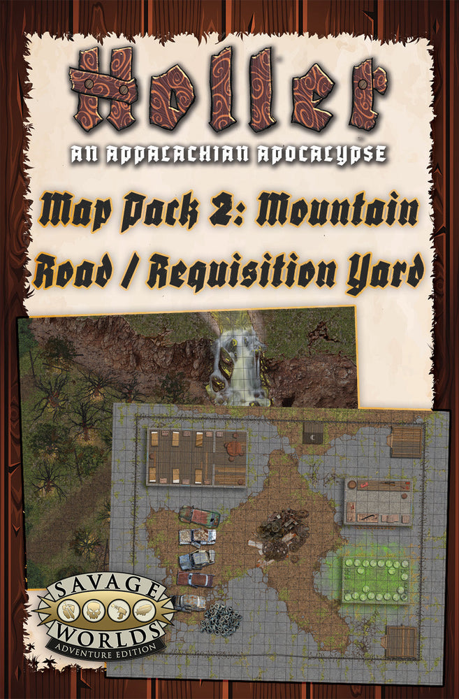 Savage Worlds: Holler - An Appalachian Apocalypse Map Pack 2: Mountain Road – Requisition Yard (ONLINE ORDER ONLY)
