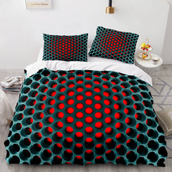Honeycomb Pattern Bedding Sets Quilt Covers Without Filler (Online Order Only)
