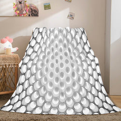 Honeycomb Shape Flannel Fleece Throw Blanket (Online Order Only)