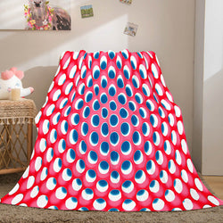 Honeycomb Shape Flannel Fleece Throw Blanket (Online Order Only)