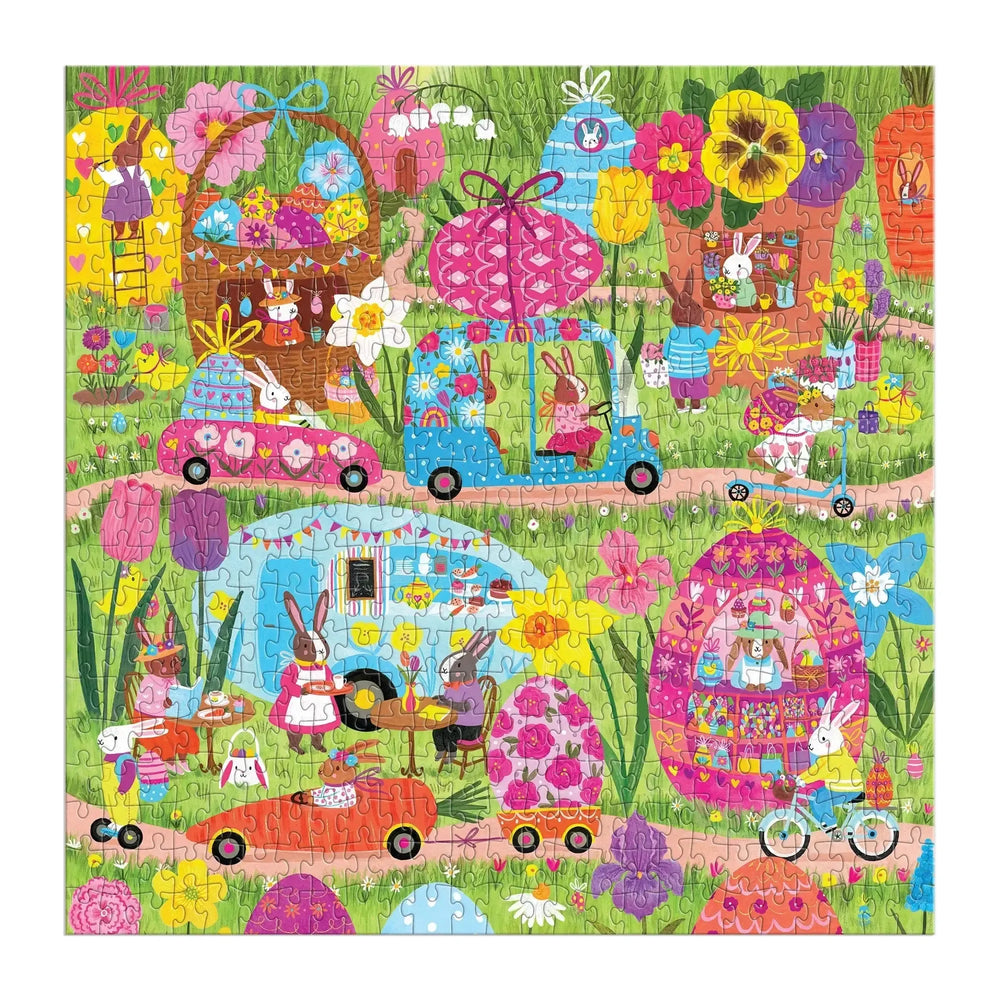 Hoppin' Around 500 Piece Jigsaw Puzzle Mudpuppy