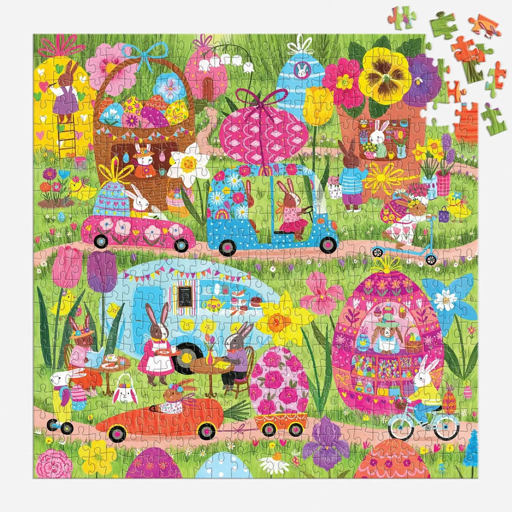 Hoppin' Around 500 Piece Jigsaw Puzzle Mudpuppy