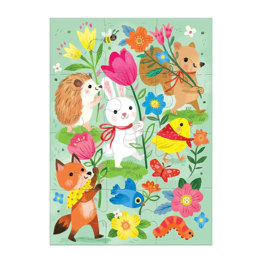 Hoppy Easter Greeting Card 12 Piece Jigsaw Puzzle Mudpuppy