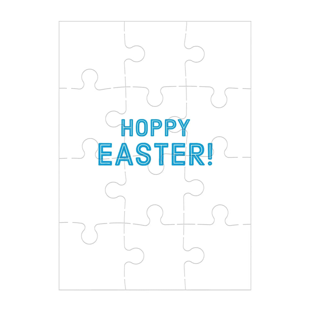 Hoppy Easter Greeting Card 12 Piece Jigsaw Puzzle Mudpuppy