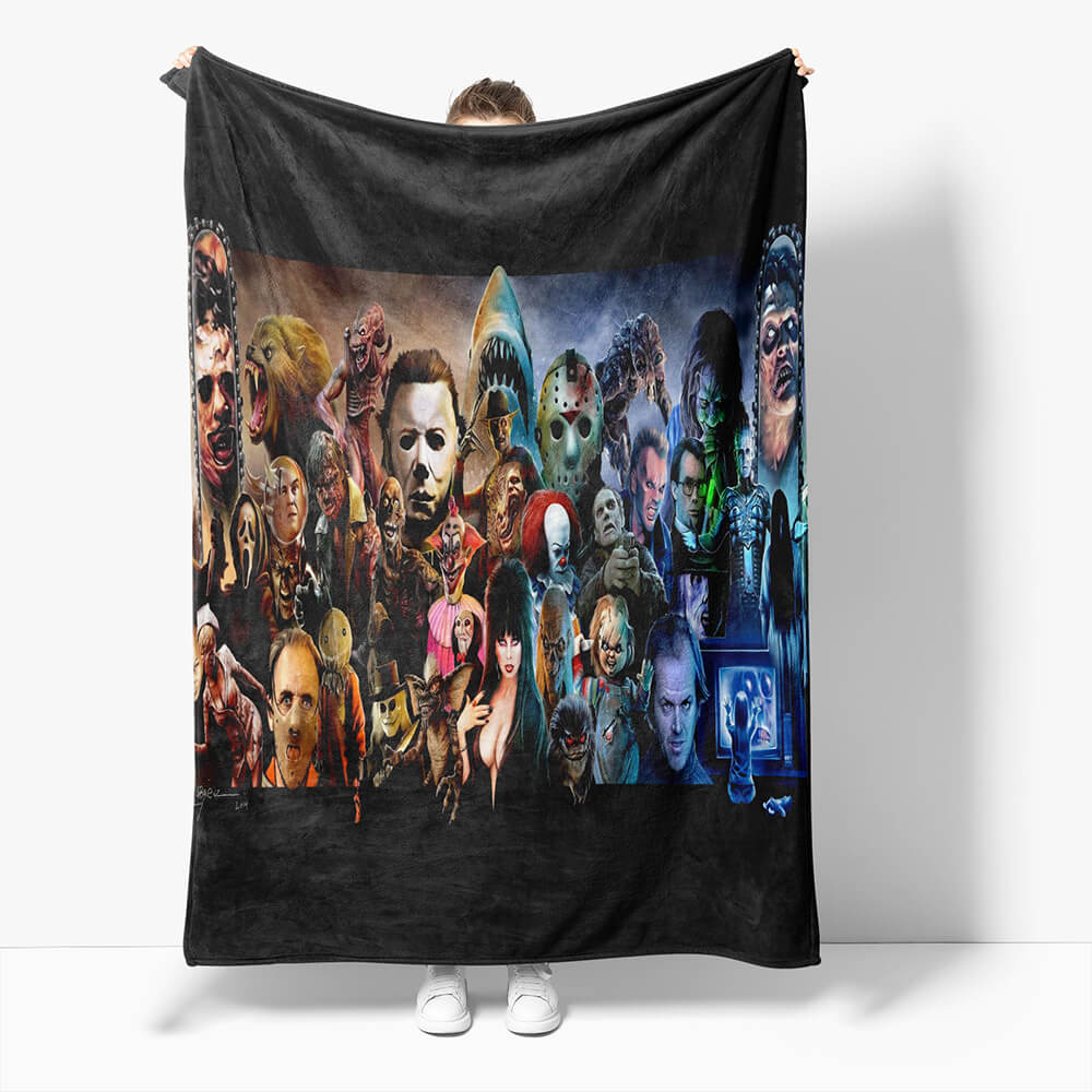 Horror Robe Flannel Blanket Fleece Throw Blanket Wrap Nap Bedding Sets (Online Order Only)