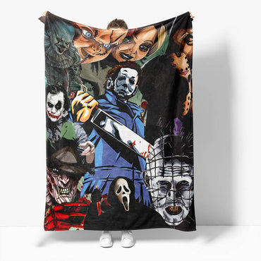 Horror Robe Flannel Blanket Fleece Throw Blanket Wrap Nap Bedding Sets (Online Order Only)
