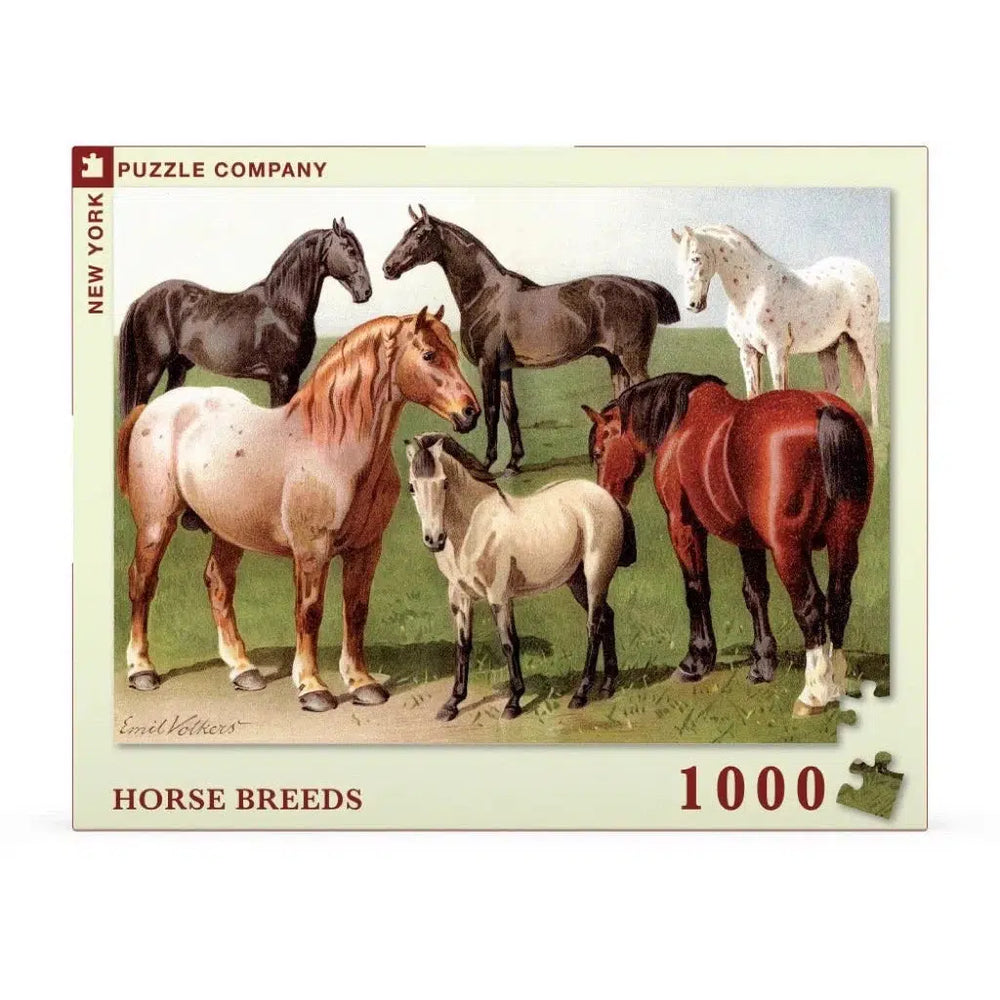 Horse Breeds 1000 Piece Jigsaw Puzzle NYPC (ONLINE ORDER ONLY)