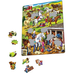 Horse Play & Care 50 Piece Tray Jigsaw Puzzle Larsen
