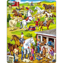 Horse Play & Care 50 Piece Tray Jigsaw Puzzle Larsen