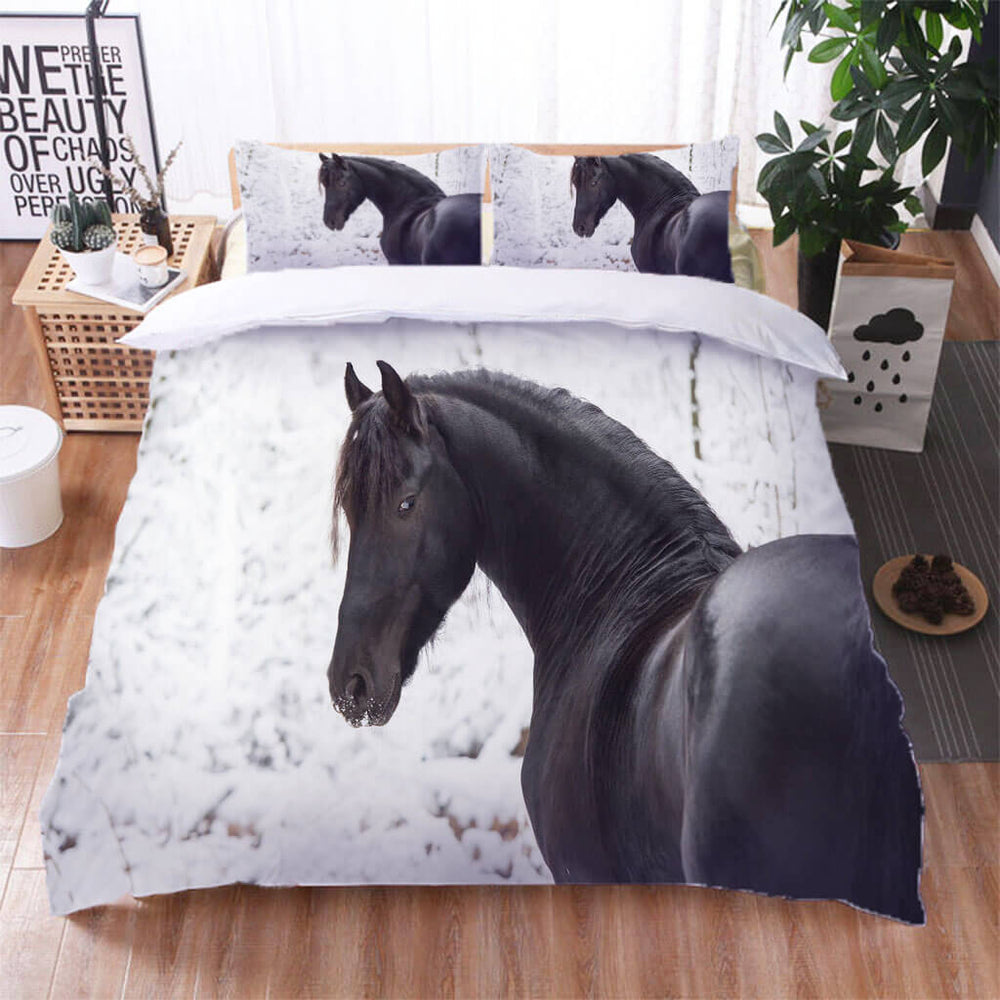 Horse Pattern Bedding Set Quilt Cover Without Filler (Online Order Only)