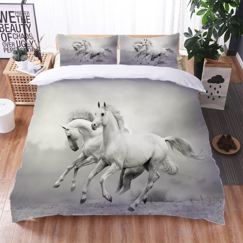 Horse Pattern Bedding Set Quilt Cover Without Filler (Online Order Only)