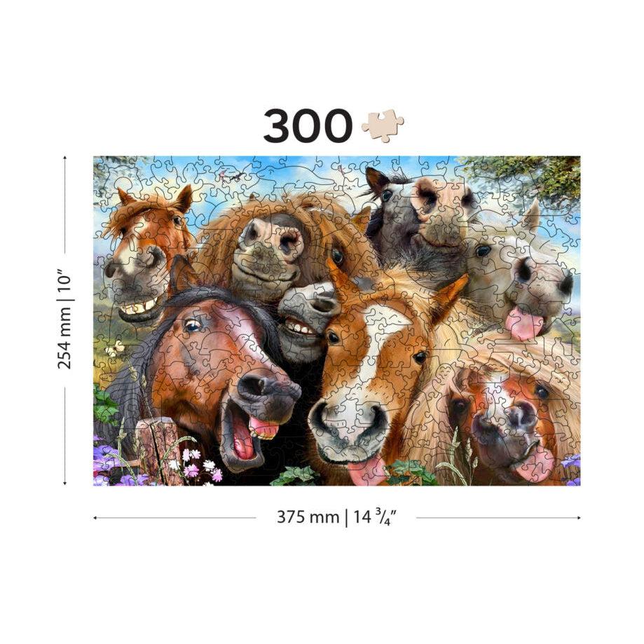 Horsing Around 300 Piece Wood Jigsaw Puzzle Wooden City (ONLINE ORDER ONLY)