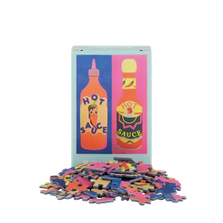 Hot Sauce 99 Piece Mini Jigsaw Puzzle Happily