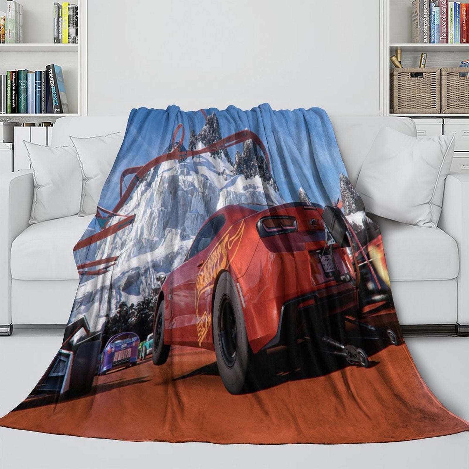 Hot Wheels Blanket Flannel Kids Room Throw (ONLINE ORDER ONLY)