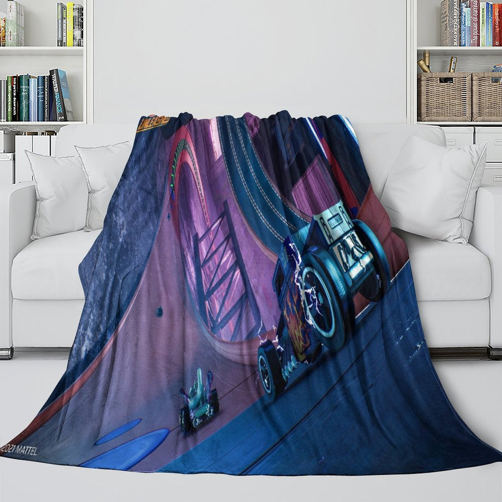 Hot Wheels Blanket Flannel Kids Room Throw (ONLINE ORDER ONLY)