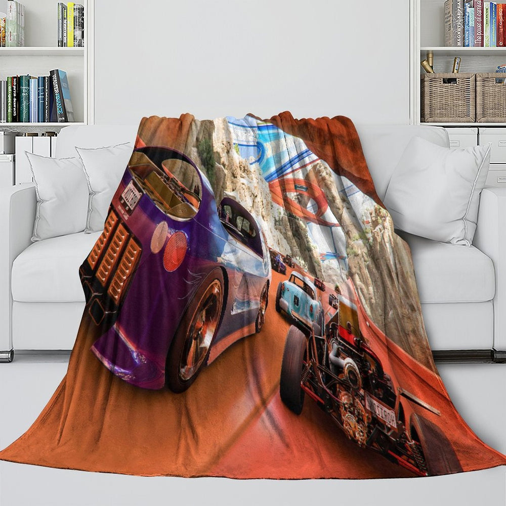 Hot Wheels Blanket Flannel Kids Throw Room Decoration (ONLINE ORDER ONLY)