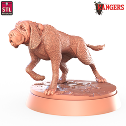 3D Printed STL Miniatures Ranger Hounds Rangers  28 - 32mm War Gaming D&D (Online Only)